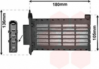 VAN WEZEL 01006141 -  Теплообменник, отопление салона
